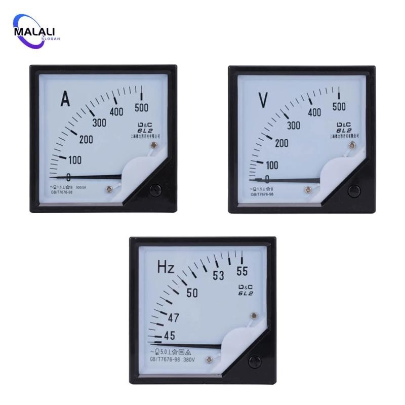 6l2-a 500V 55HZ เครื่องกําเนิดไฟฟ้าดีเซล DC Meter โวลต์มิเตอร์แอมป์มิเตอร์ความถี่ Hertz Pointer Mete