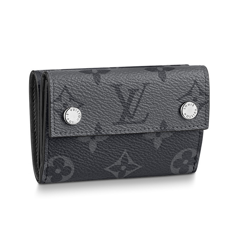 Louis Vuitton/Louis Vuitton New Men's Wallet LV Discovery Compact Old Flower Canvas Short M45417