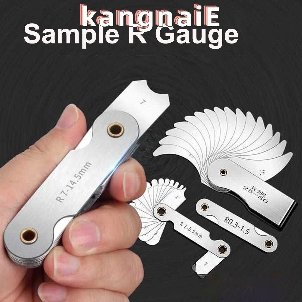 Kangnai 16 ชิ ้ น/set Radius Gauge สําหรับการวัดอุตสาหกรรมวัดวัดวัดสแตนเลสตัวอย ่ าง R Gauge
