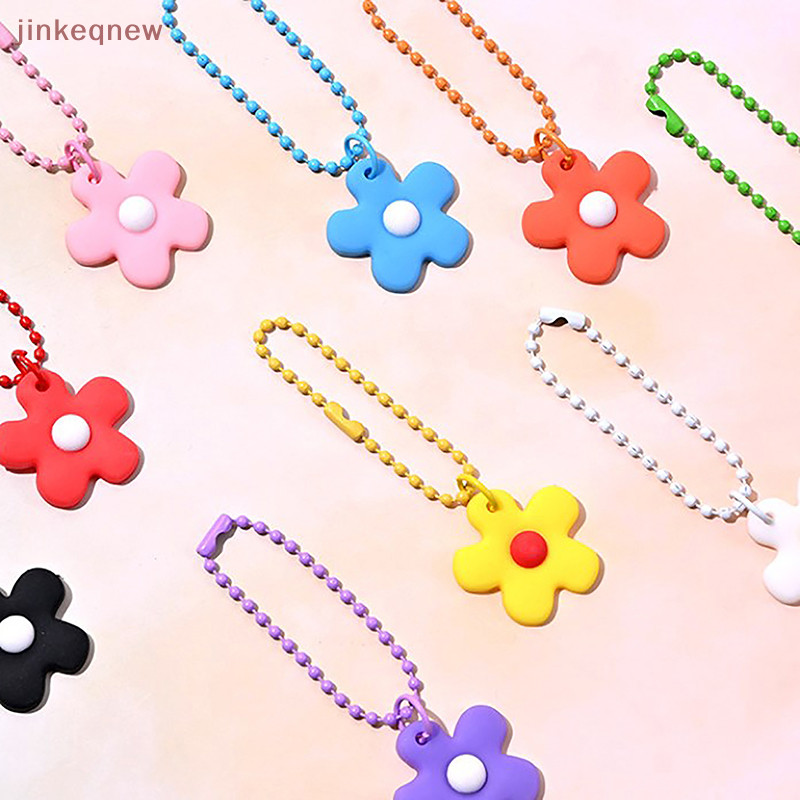 Jkth พวงกุญแจดอกไม้สีขนาดเล็กแหวนจี้ Pinkycolor กระเป๋าจี้สําหรับผู้หญิง Ins สไตล์เกาหลีโซ่การ์ตูนพวงกุญแจ JKK