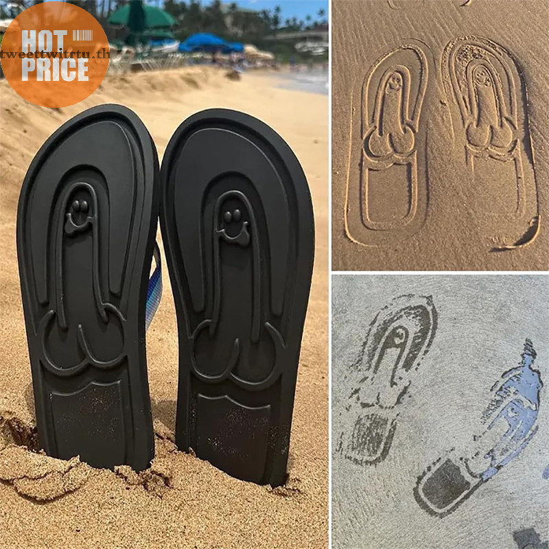 Trtu หนาแต ่ เพียงผู ้ เดียว Creative Parody Beach Herringbone รองเท ้ าแตะผู ้ ชายรองเท ้ าแตะแปลกใหม ่ ของขวัญตลก TH