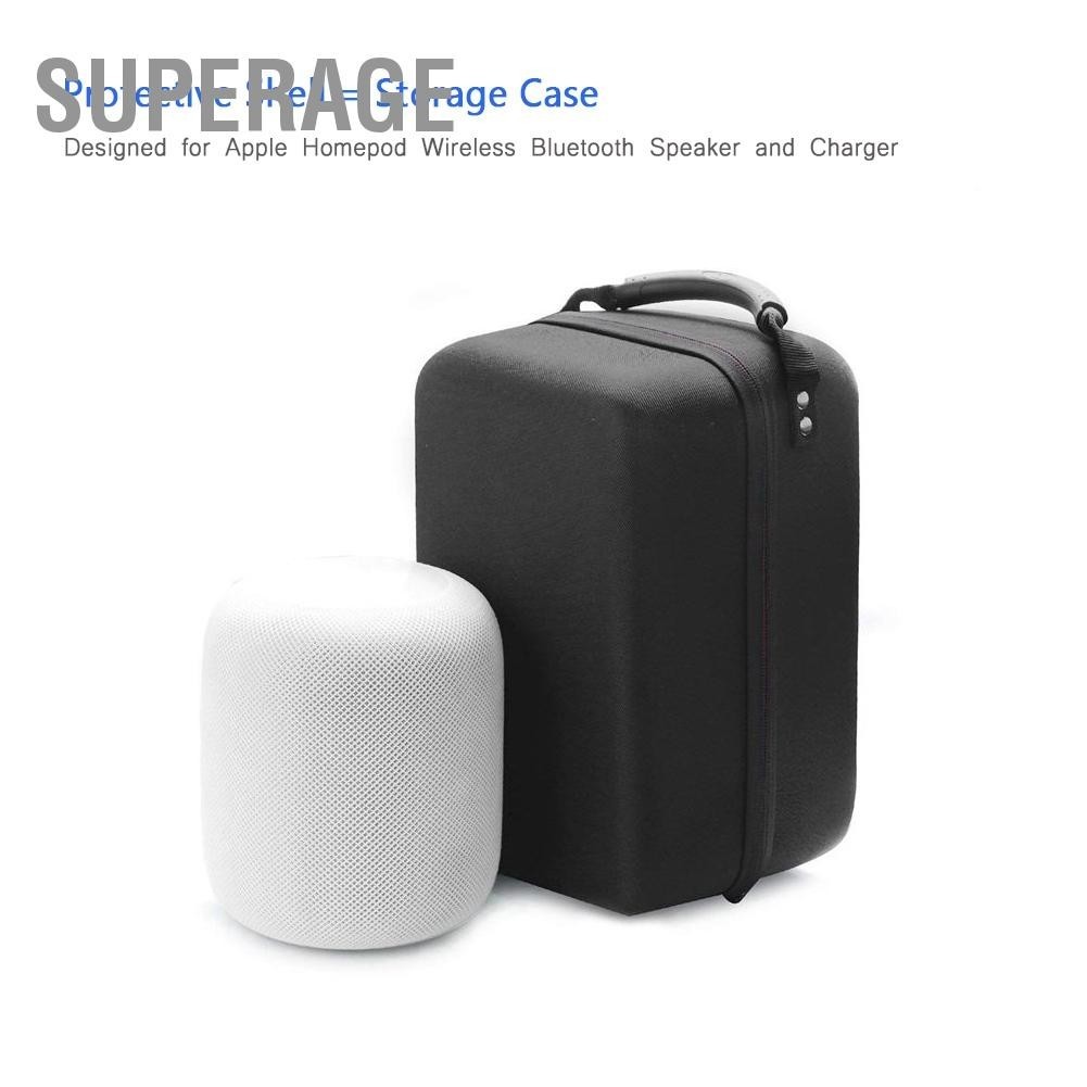 Superage กระเป๋าป้องกันฝาครอบ EVA เคสสำหรับ Apple Homepod Mini Bluetooth Speaker