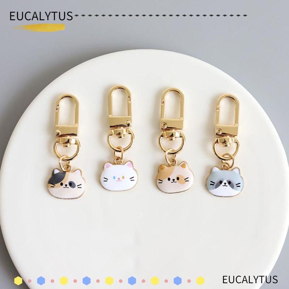 Eutus พวงกุญแจแมว , กระเป ๋ าชุดหูฟังคู ่ จี ้ , พวงกุญแจดิสก ์ U โลหะขนาดเล ็ ก