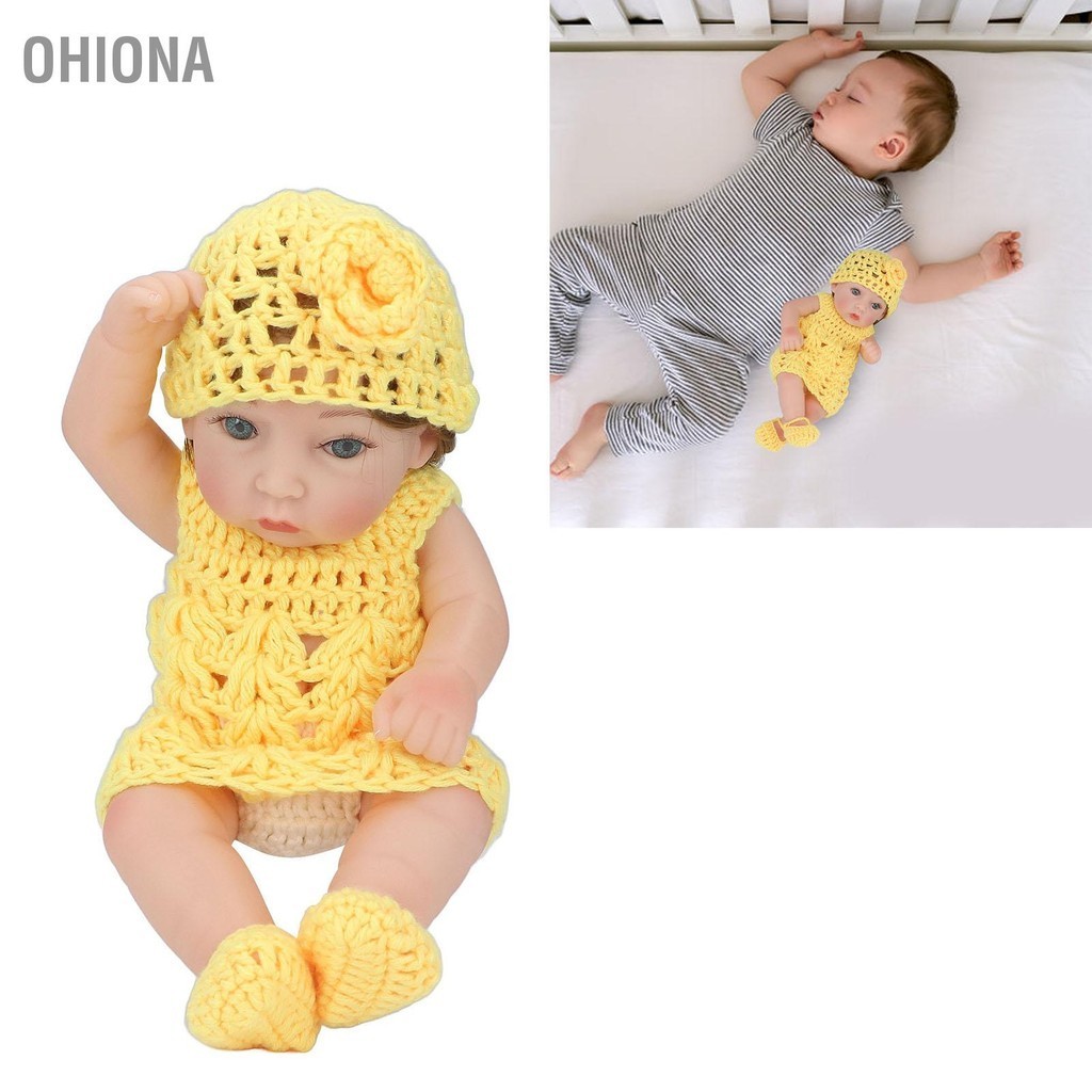 OHIONA 12 นิ้วตุ๊กตาทารกแรกเกิดเด็กเหมือนจริงน่ารักซิลิโคนเด็กทารกตุ๊กตาบทบาทเล่นของเล่นของขวัญวันเกิด