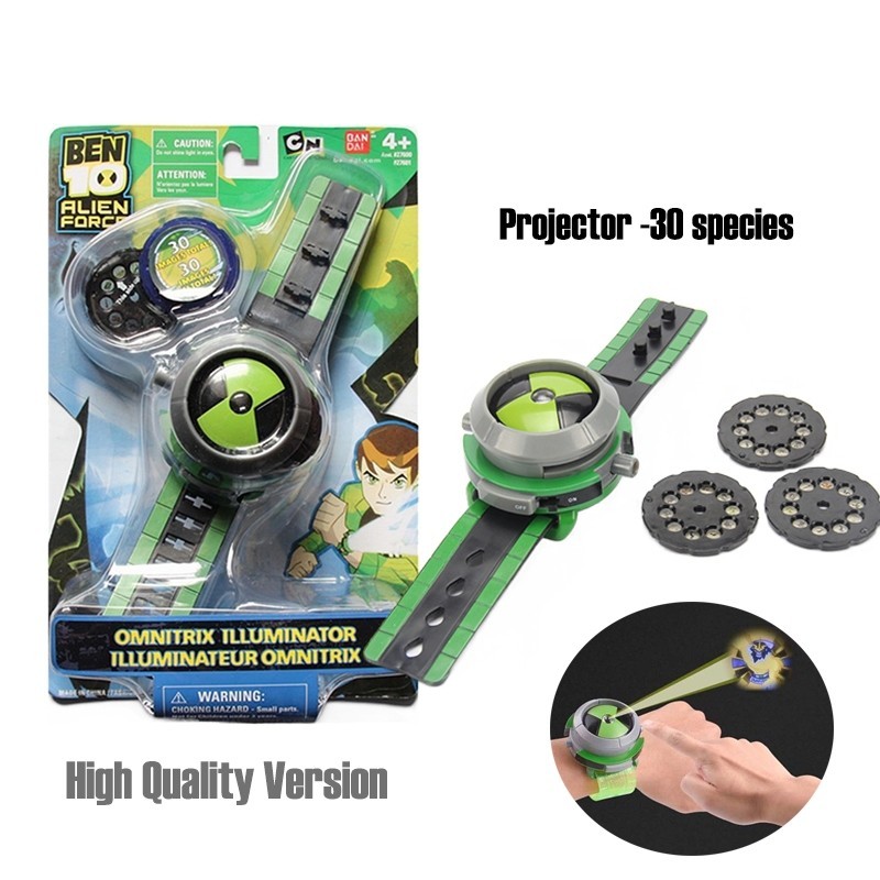 9pcs Ben 10 ชุดตุ๊กตารูป Omnitrix นาฬิกาของเล่น Ben 10 Alien Force Omnitrix มัลติฟังก์ชั่นนาฬิกาเด็กสําหรับของขวัญ