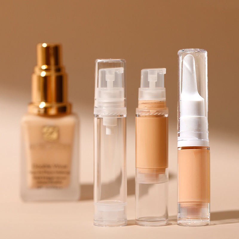 5/10/15ml Liquid Foundation Travel Bottle เครื ่ องสําอางครีมบํารุงรอบดวงตาขวดสูญญากาศแบบพกพา Mini Travel ขวดรีฟิล