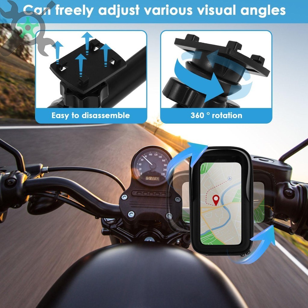 กระเป๋าใส่โทรศัพท์จักรยานกันน้ํา 360° รูปที่ 8
