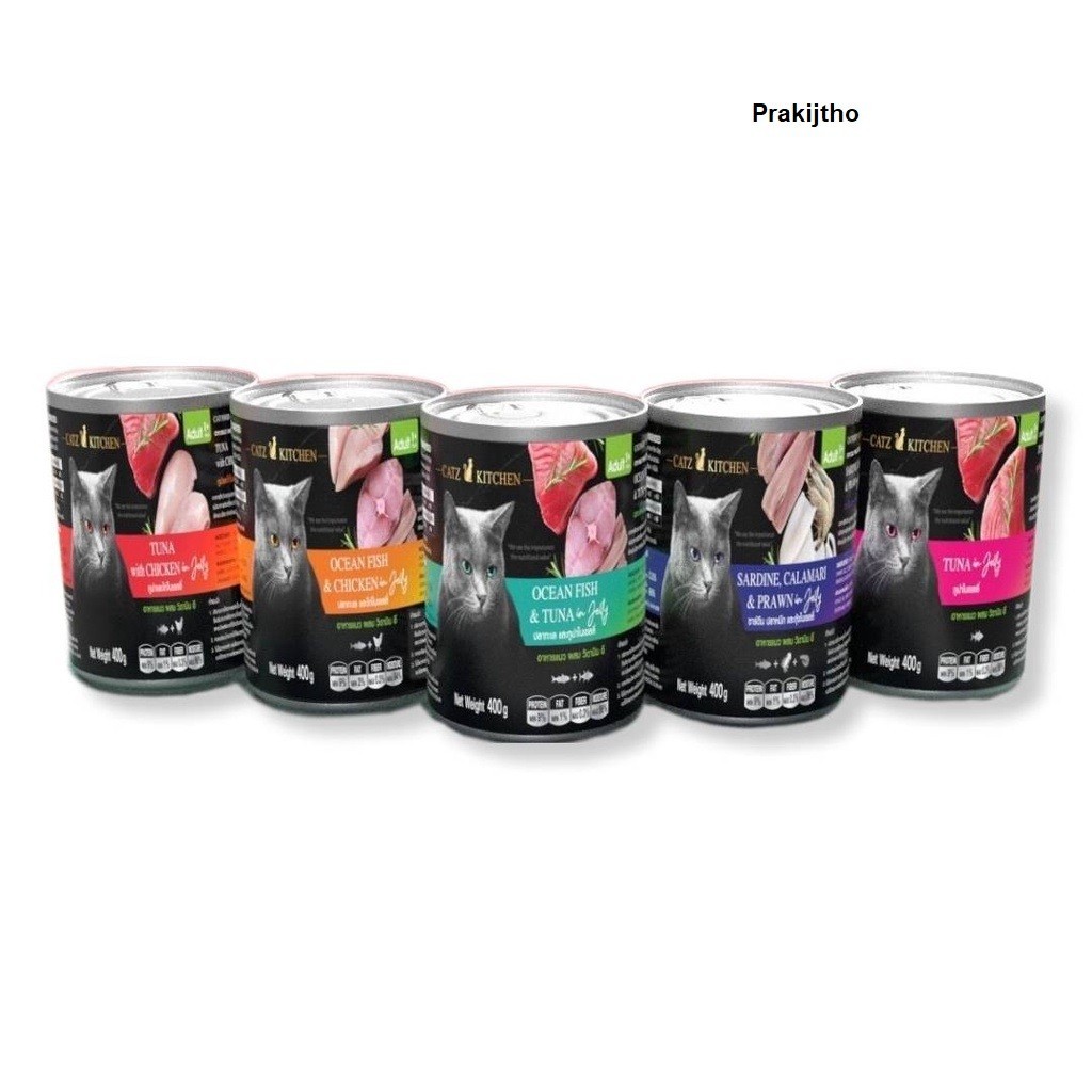Pet8 CATZ KITCHEN แคทคิชเช่น อาหารเปียก สำหรับแมว ทุกสายพันธ์ กระป๋อง 400 กรัม _Prakijtho