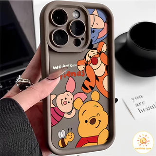 ลายการ์ตูนครอบครัวการ์ตูนหมี เคสสำหรับไอโฟน11 For iPhone12 13 14 15Pro MAX X XS XR XS 6 7 8Plus SE2020 เคสโทรศัพท์