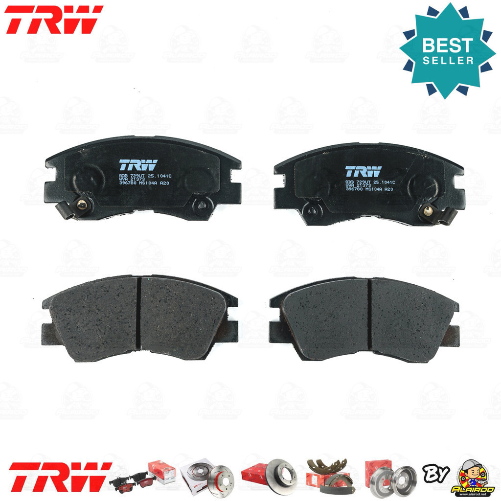 TRW จานดิสเบรค 2 ใบ หน้า ผ้าเบรค เหล็กเกรด GG20 DF 1416 Mitsubishi L200 Cyclone dia 258 mm GDB 729 UT ปี 1987-1995