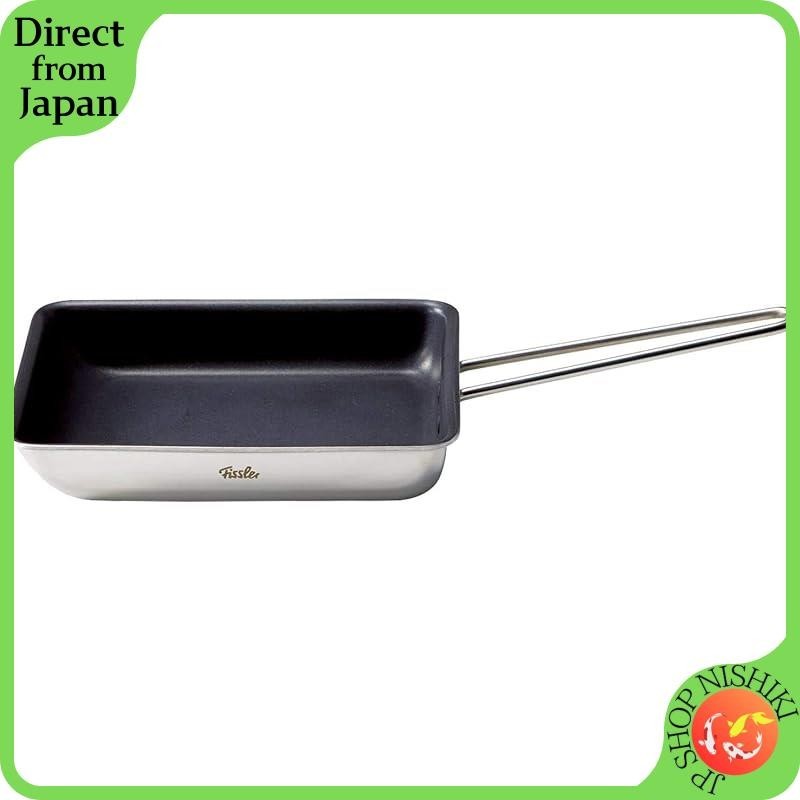 【Japan】Fissler Egg Cooker Frying Pan IH Compatible Made in Japan Egg Pan Large 14 x 19cm Gas-Fired/IH Compatible Egg Cooker [Authorized Japanese Brand] 16-003-00-500 Stainless Steel