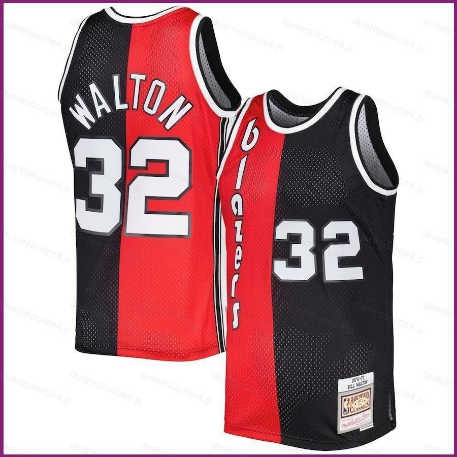 Yx NBA Portland Trail Blazers Bill Walton Jersey แยก Swingman บาสเกตบอลกีฬาเสื ้ อกั ๊ ก Unisex Plus ขนาด