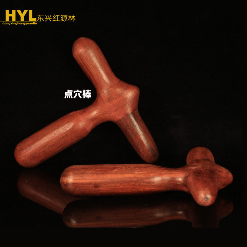 Spot Goods#Rosewood Massage Stick Wooden Massager Scraping Tool Acupuncture Point Manual Acupuncture Pen Door Frame Cross Muscle-Poking Stick5vv
