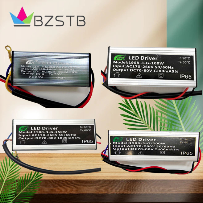 Bzstb ไดรเวอร์พาวเวอร์ LED ป้องกันกระแสไฟคงที่ 50W 100W 150W 200W DC 60-80V DC 70-80V 600mA 1200mA 1