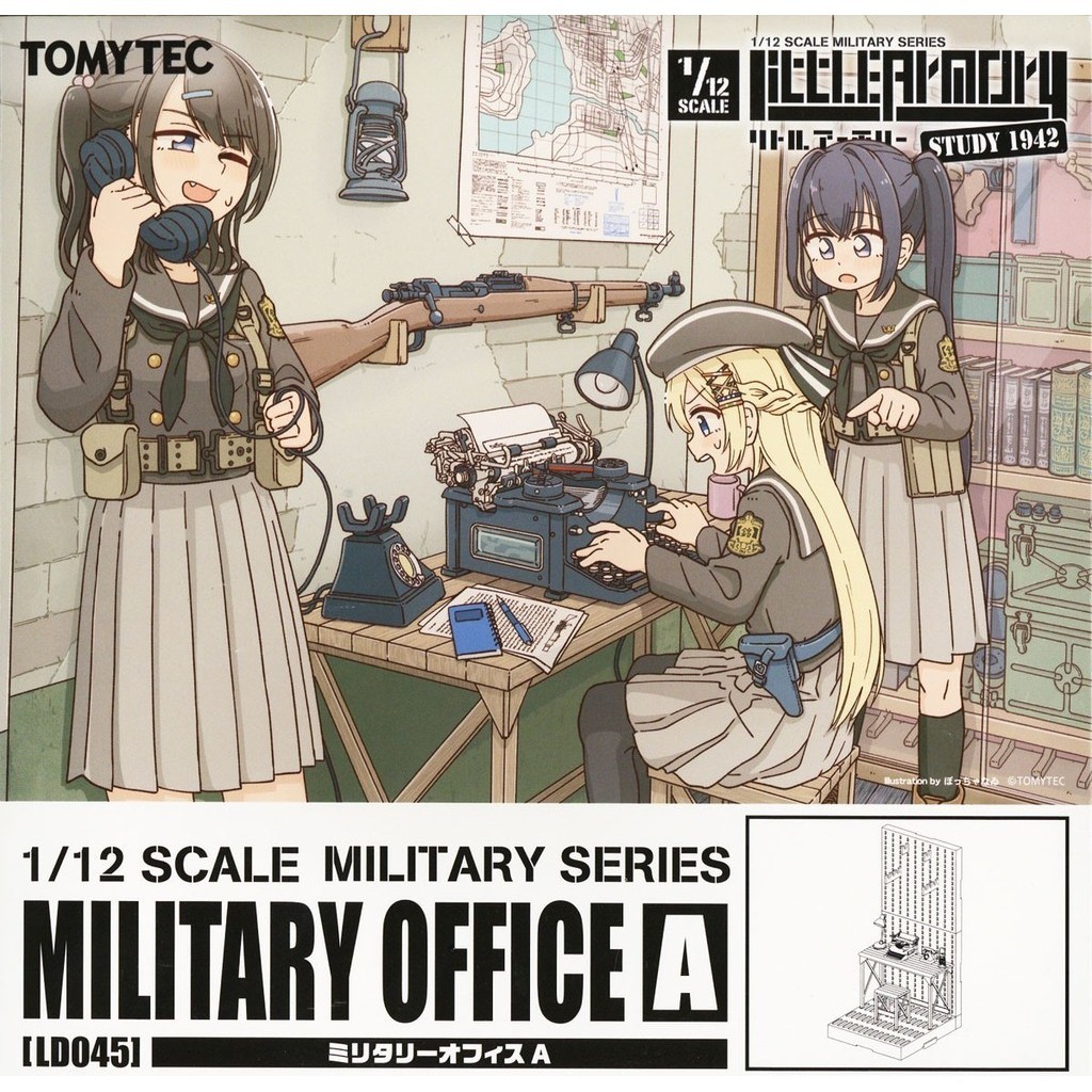 LT สเกล 1/12 ฟิกม่า โมเดล Figma &amp; Little Armory ☘️ LD045 Military Office A Model พาร์ทเสริมยังไม่ได้ประกอบ และทากาว
