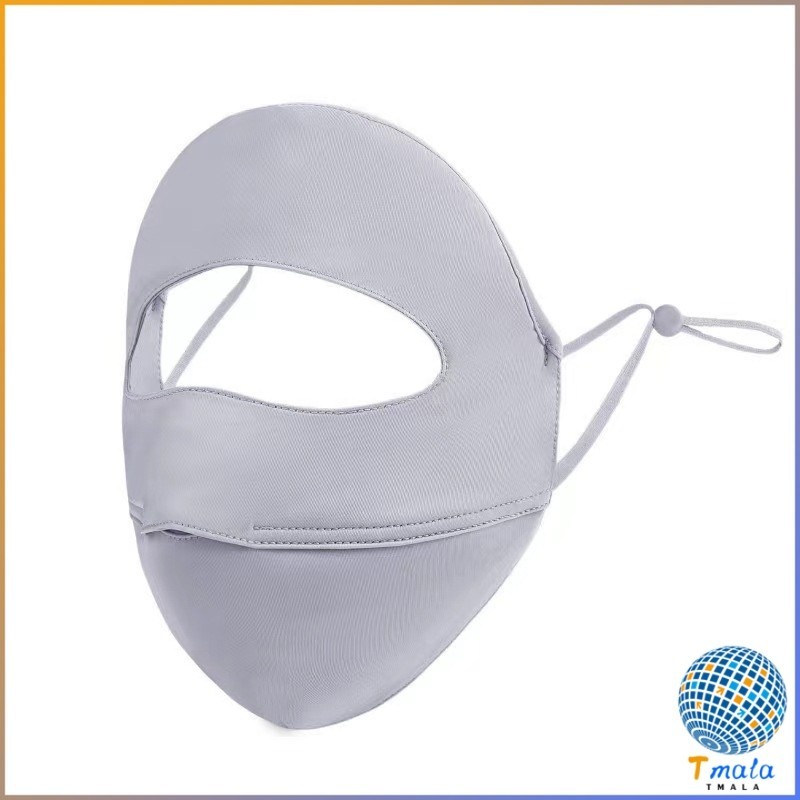 Tmala หน้ากาก กันแดด ระบายอากาศ หายใจสะดวกขึ้น กันฝุ่น UV แบบเต็มหน้า  sun protection face mask ราคา ถูกที่สุด ดีลบีเคเค แกลเลอรีภาพที่ 9