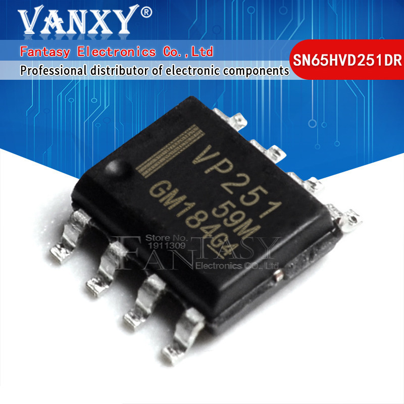 5 ชิ้น SN65HVD251DR VP251 SOP-8 65HVD251 SOP 65HVD251DR SN65HVD230DR SN75HVD12DR SN65HVD3082EDR SN65