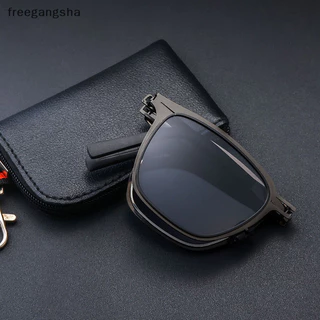 [FREG] แว่นกันแดดแบบพกพาใหม่แสงอัลตร้าสแตนเลสแว่นกันแดดพับตกปลาแว่นกันแดดทรงสี่เหลี่ยมย้อนยุค HD แฟชั่น FDH