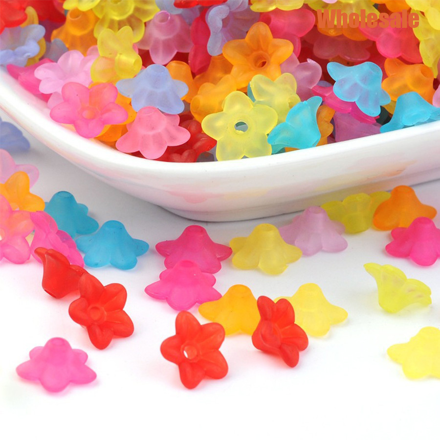 100pcs 9*4 มม.หลวมลูกปัดอะคริลิคโปร่งใส Frosted ขนาดเล็ก Morning Gory สีลูกกวาดสําหรับงานฝีมือ DIY จี้สร้อยคอสร้อยข้อมือเครื่องประดับทํา