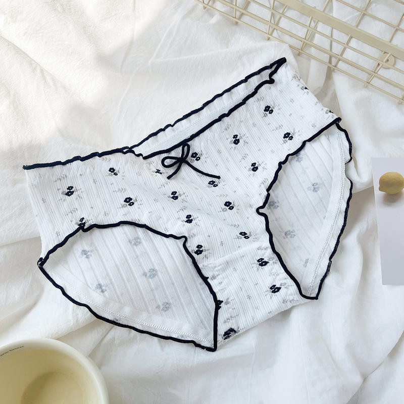 กางเกงชั้นในสาวหวาน ผ้าฝ้ายแท้ เป้าต้านเชื้อแบคทีเรีย เอวกลาง กางเกงรุ่นใหม่2024🌸CR store168🌸 - รูปที่ 6