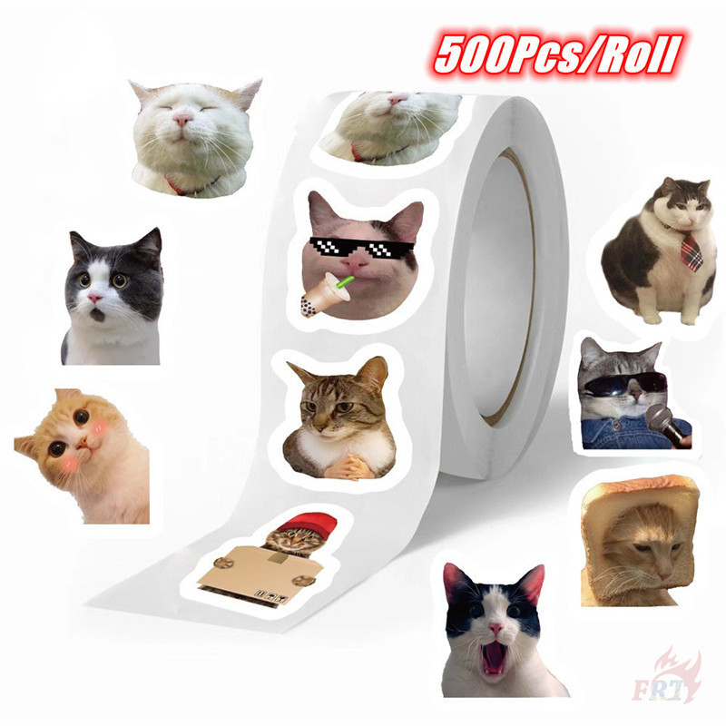 500ชิ้น/ม้วน ❤ Q Internet Celebrity Cats Series 01 สติ๊กเกอร์รางวัลเด็ก ❤ DIY สมุดภาพอัลบั้มตกแต่งสติกเกอร์ฉลากปิดผนึก