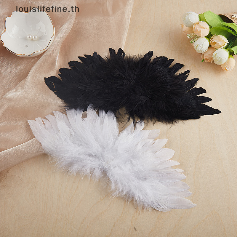 Louislifefine DIY Mini Feather Angel Wing ทารกแรกเกิด Props สําหรับ 1/6 1/4 1/3 ตุ๊กตา BJD เสื้อผ้าปีกใหม่