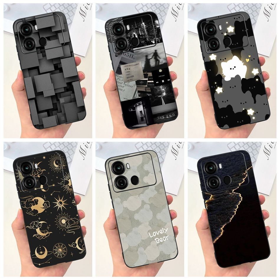 เคสซิลิโคนสีดํา Itel P40 P40 + ปลอก ItelP40 P 40 40Plus Itel P683L P662L แฟชั ่ นการพิมพ ์ กันกระแทก