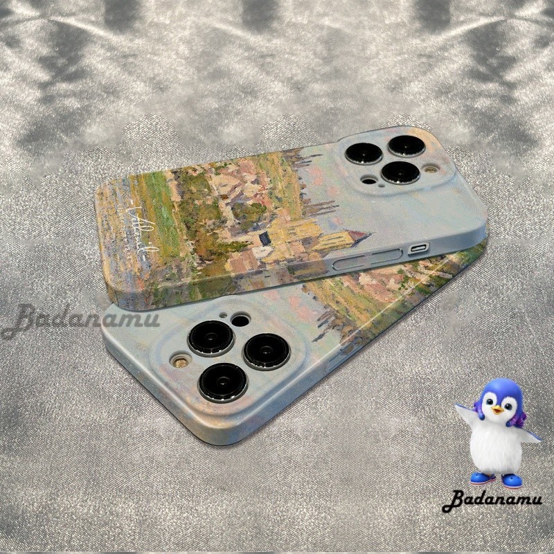 เคสโทรศัพท์มือถือแบบแข็ง กันกระแทก ลายภาพวาดสีน้ํามัน สไตล์ญี่ปุ่น สําหรับ iPhone 15 14 13 12 11Promax X XR XS 7plus 8plus 11 12 13 14 15 pro