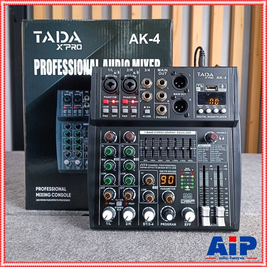TADA AK-4 MIXER มิกเซอร์ มิกเซอร์อนาล็อก 4 แชนแนล มิกซ์ เครื่องผสมสัญญาณเสียง ธาดา AK 4 AK4 เอไอ-ไพศาล