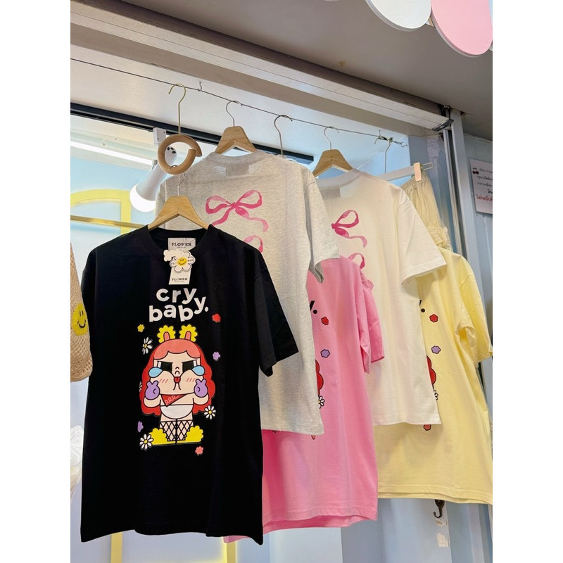 🔥พร้อมส่ง&COD🔥RINA STUDIO 2024 เสื้อยืดOversize Cry baby