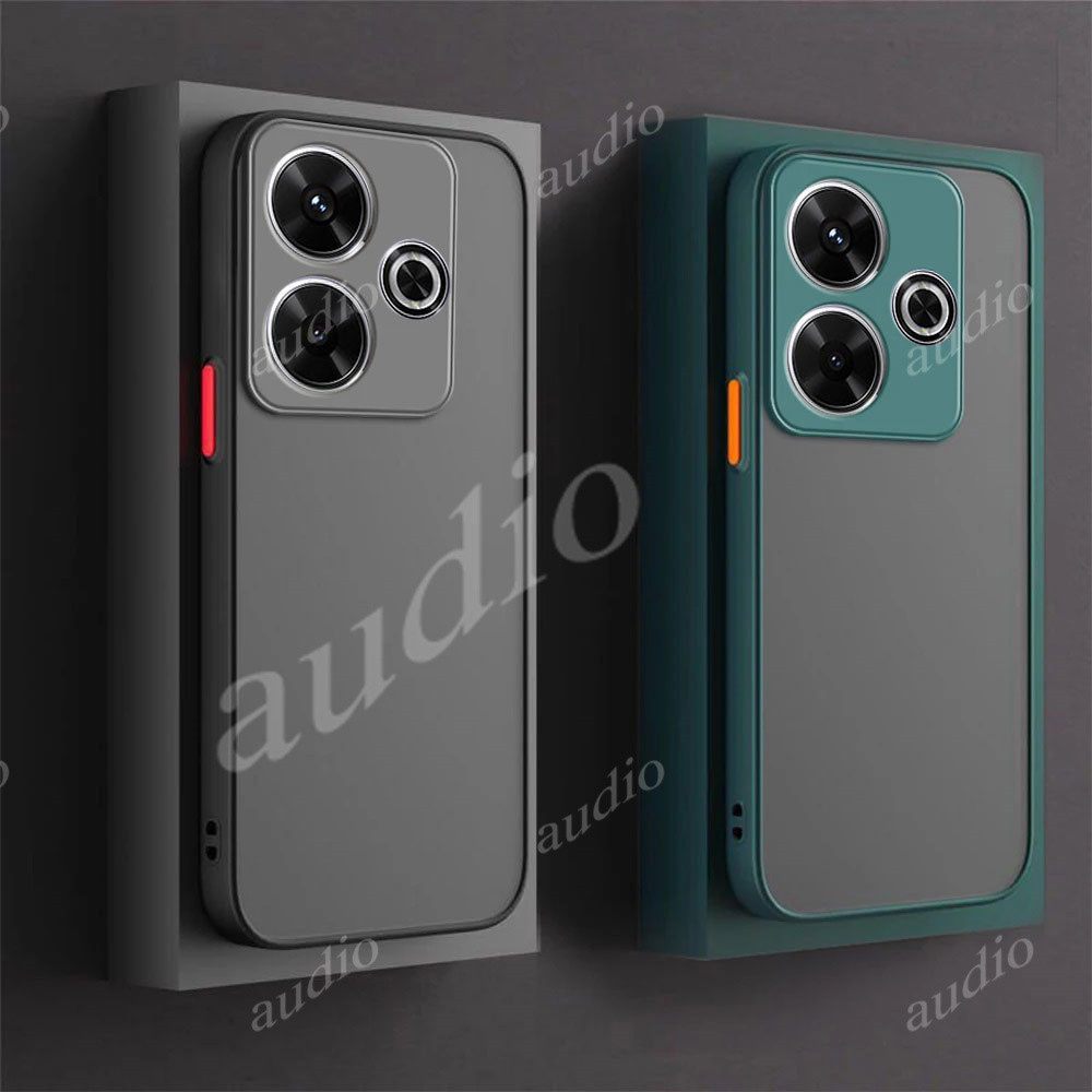สําหรับ POCO m6 4G 2024 กรณีกันกระแทกซิลิโคนฝาครอบโทรศัพท์สําหรับ POCO m6 M 6 6M PocoM6 4G กลับกันชน Coques กล้องป้องกัน Funda ปลอก
