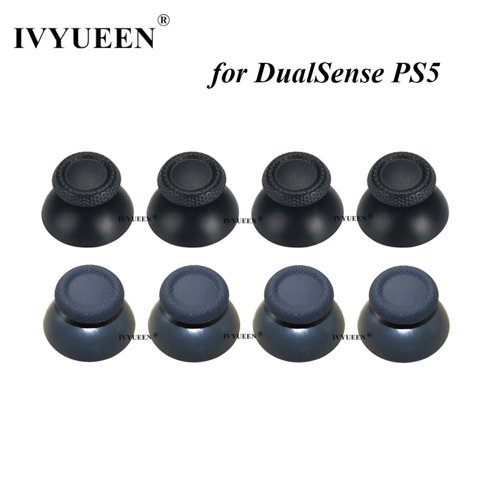 IVYUEEN 2-10 ชิ้นสีดําสีเทา Thumbsticks สําหรับ PlayStation 5 PS5 DualSense Controller Analog จอยสติ๊ก Grip Caps ฝาครอบ
