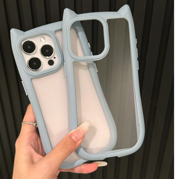 Ins Creative เกาหลี 3D แมวหูสําหรับ for iPhone 17 Pro MAX 11 16 13 14 15 12 Pro MAX XS MAX XR X 15 P