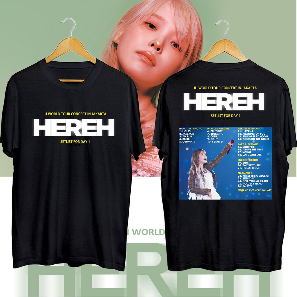 2024IU 2024 ทัวร์คอนเสิร์ตแฟนเสื้อยืด IU พิมพ์เสื้อแขนสั้นสำหรับผู้ชายและผู้หญิง UNISEX #6