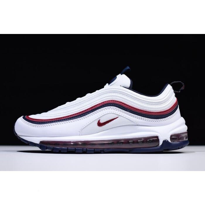 Air Max 97 รองเท้ากีฬากันกระแทกสีน้ําเงินสีขาว/แดงรองเท้าวิ่งกันกระแทก DSSJ