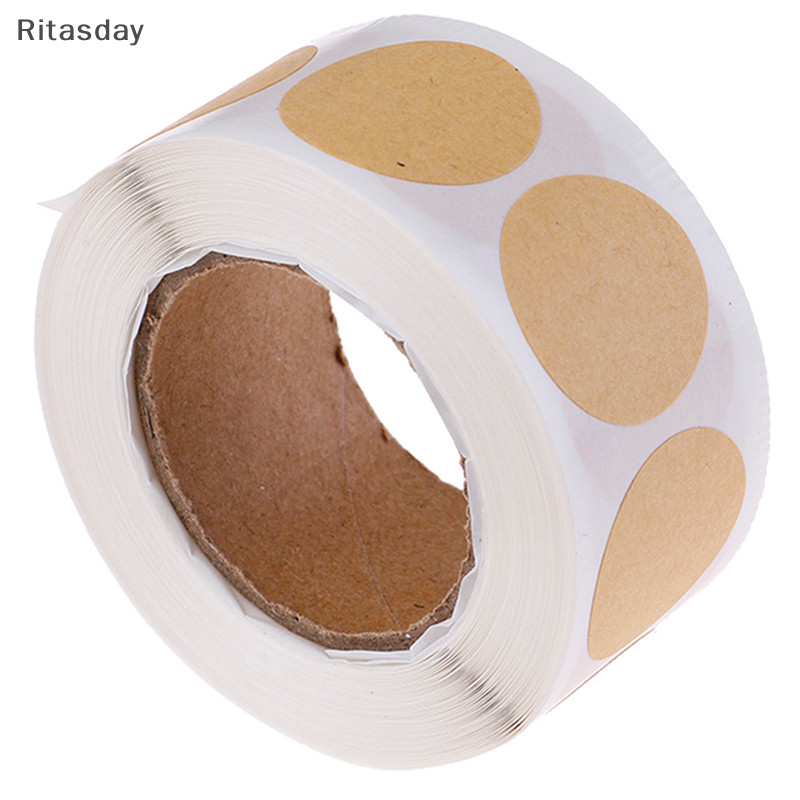 Ritasday 500 ชิ้น/เซ็ตเปล่ารอบหัตถกรรมสติกเกอร์ป้าย DIY ers สําหรับแพคเกจใหม่