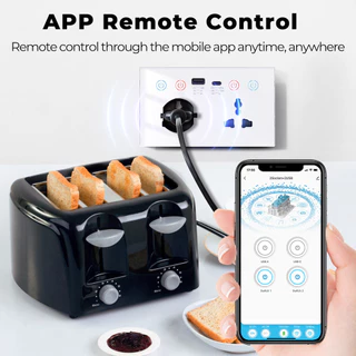 SMATRUL WiFi Plug USB และ Type-C พอร์ตสมาร์ทซ็อกเก็ต US EU UK Plug Power Monitor 10A WiFi Wall Socket สําหรับ Home Automation Tuya Smart Life Voice Control