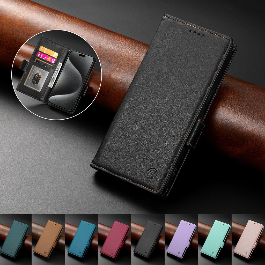 เคส Case for OPPO A6s A6c A5i A5 A3 A6 Pro A6x A5x A3x A38 A18 Reno 16 16F 15 Pro Max 15F 14F 14 F 5G เคสโทรศัพท์หนัง PU TPU นิ่ม ฝาพับ พร้อมช่องใส่บัตร และสายคล้อง และสายคล้อง หรูหรา สําหรับ Leather Wallet Flip Cover With Card Slots Soft TPU Shell DF10