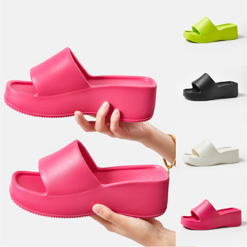 รองเท้าแตะ นุ่มพิเศษ ยางนิ่มน้ำหนักเบา กันน้ำ ส้นหนา2นิ้ว ใช้วัสดุEVA พื้นหนานุ่ม น้ำหนักเบา #sy139