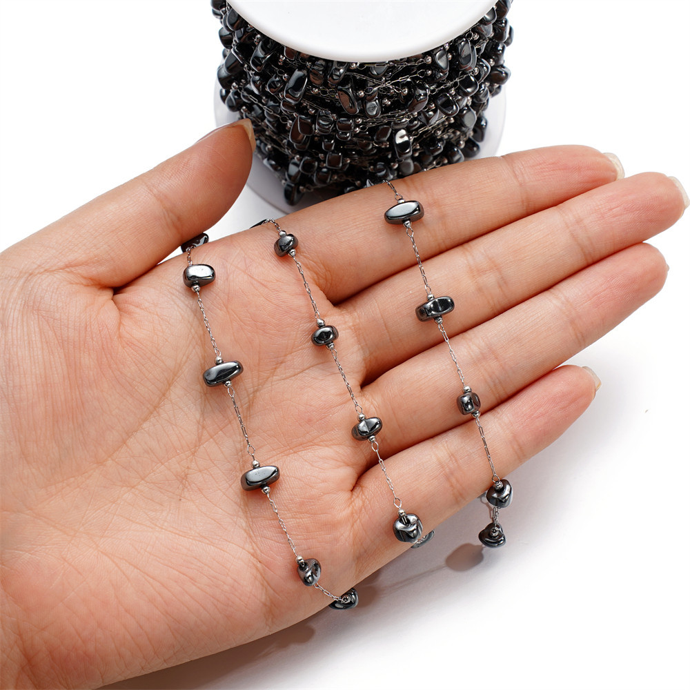 St. kunkka 1M คุณภาพสูง Non-Fading Chain สแตนเลสไม่สม่ําเสมอแม่เหล็กสร้อยคอสําหรับ DIY สร้อยข้อมือสร้อยคอทํา - รูปที่ 4