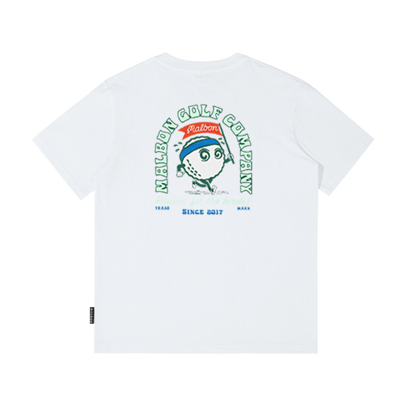 เสื้อยืดผ้าฝ้ายสำหรับทั้งผู้ชายและผู้หญิง แขนสั้น พิมพ์ลายการ์ตูนกอล์ฟ สไตล์ .streetwear GOLF0729