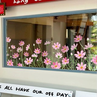 สติกเกอร์ลายดอกไม้ขนาดเล็กสติกเกอร์ติดหน้าต่างประตูกระจกเหมา…