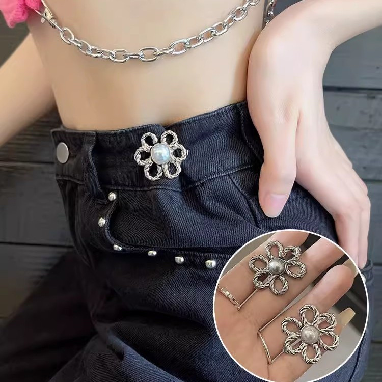 ชุด4คู่กางเกงเอวเข็มกลัดปรับขนาดกางเกงยีนส์เอวหัวเข็มขัดแฟชั่น หมุด สําหรับเสื้อผ้าเอวกระโปรงอุปกรณ์เสริม - รูปที่ 6