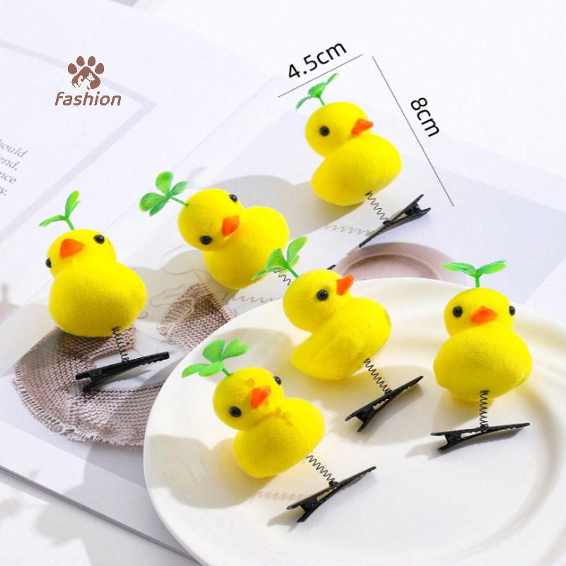 [แฟชั่น] Kawaii 3D กิ๊บติดผมเป็ดสีเหลืองเล็กๆตลกการ์ตูนเป็ด Hairpin สําหรับเด็กผู้หญิงเด็กน่ารัก Headwear เครื่องประดับผม {TH}