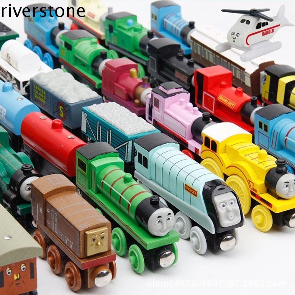 Riverstone Thomas Trains รุ่นรถของขวัญวันเกิดรถไฟหัวรถจักร James Gordon รถไฟไม้รุ่น
