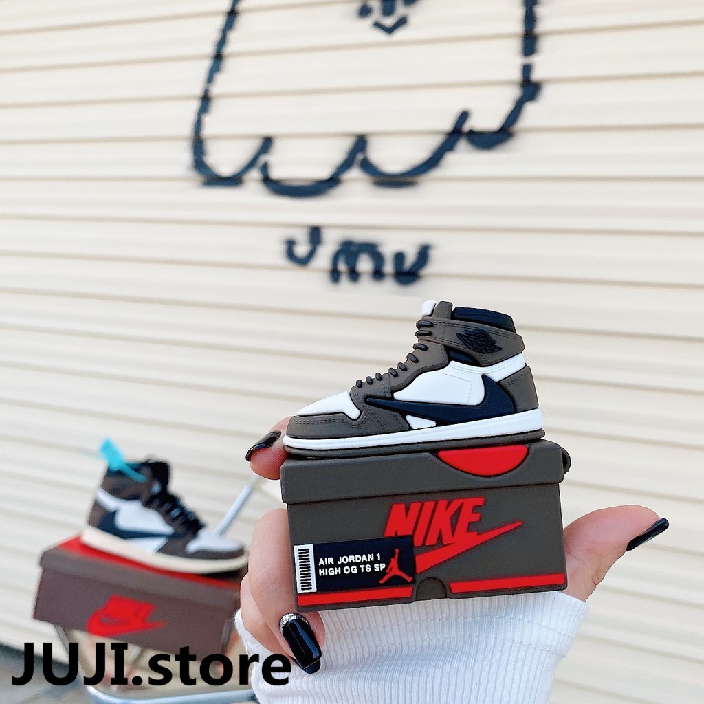 Juji เคสป้องกันรองเท้าการ์ตูนสําหรับ Airpods 1 2 3 ซิลิโคนนุ่มการ์ตูน Jordan รองเท้าครอบคลุม Airpods Pro 3 Anti-drop Case
