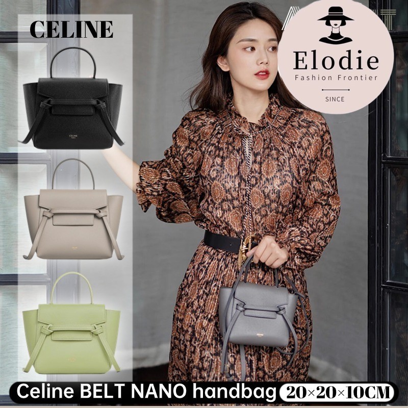 เซลีน Celine BELT NANO Bag Four Sizes (NANO/MINI/PICO/MICRO) Women's Catfish Bag กระเป๋าถือสุภาพสตรี