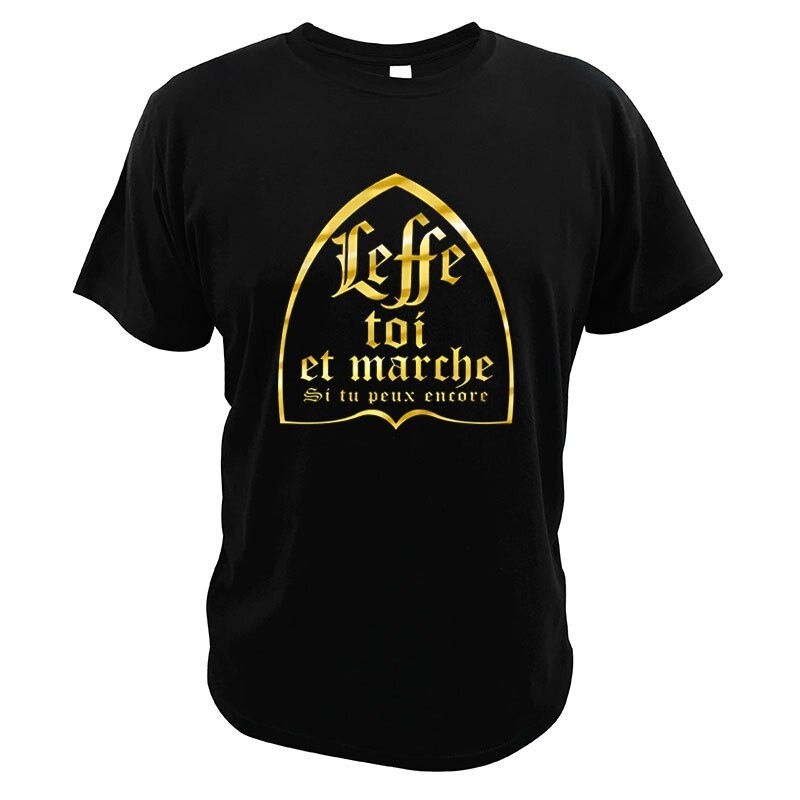 เสื้อขาว ตลก Leffe - Yourself และเดินถ้าคุณยังคงสา ชุดปกติ สวยๆ การ์ตูน น่ารัก ใส่สบายๆ