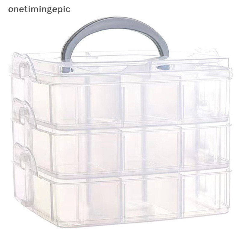 Onetimingepic กล่องเก็บเครื่องประดับโปร่งใส ความจุใหญ่ สําหรับสร้อยคอ แหวน ต่างหูสตั๊ด