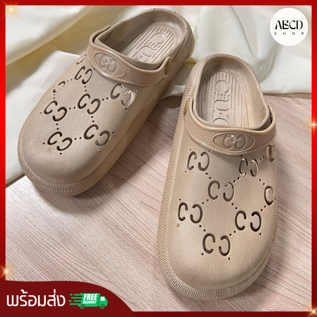 รองเท้าแตะ กุจจิ รองเท้าแฟชั่น หัวโต ใส่เดินสบาย ไม่เมื่อยเท้า ลายน่ารักๆ